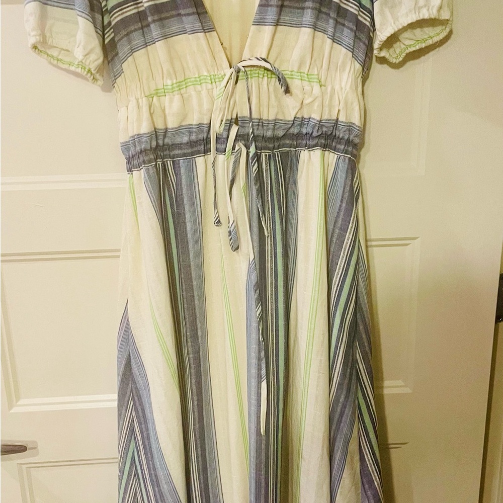 COPY - VICI Striped Maxi Dress with Tie Waist